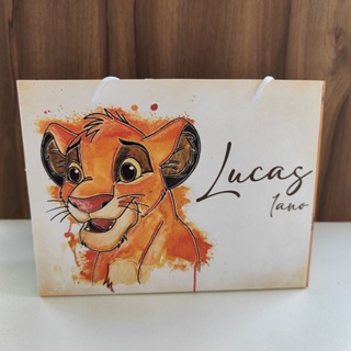Sacolinha Personalizada Rei Leão Aquarela - Pegue e Monte em Oferta na Shopee