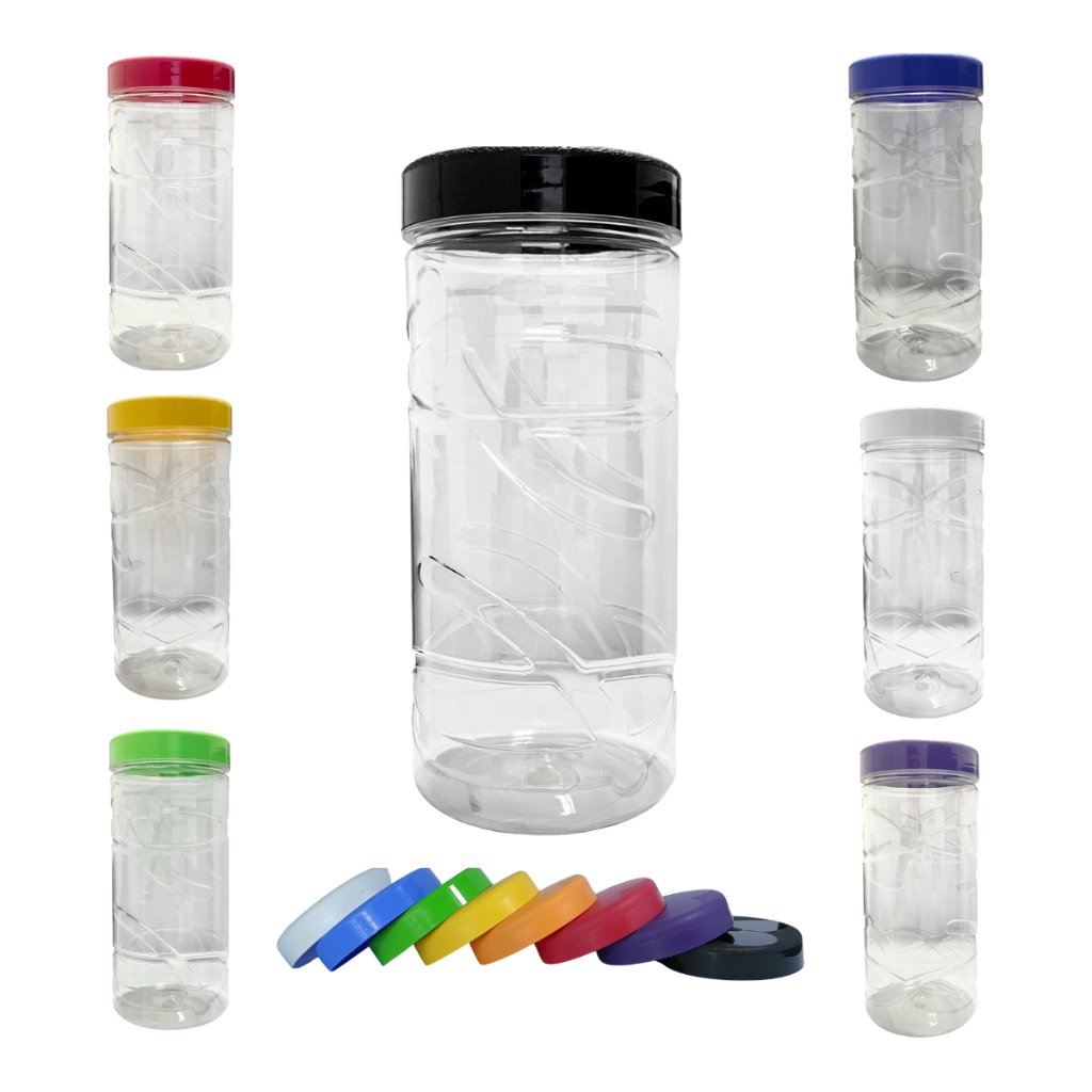 Porta Mantimentos Tampa Rosca 1,5L Plástico Transparente- 5U