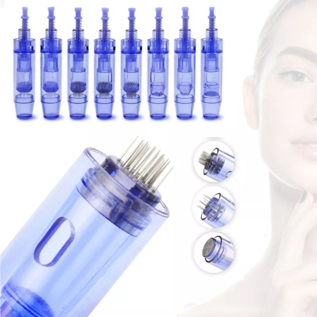 Kit 5 Cartuchos Dermapen 12, 36, 42 e NANO Microagulhamento Caneta Dermapen Dr Pen N2 MyM M7 M5 A6