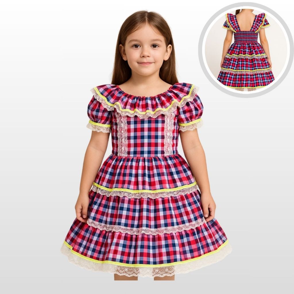 Vestido Festa Junina Infantil 5 Anos - Comprar com Melhor Preço em Vestidos de Casamento