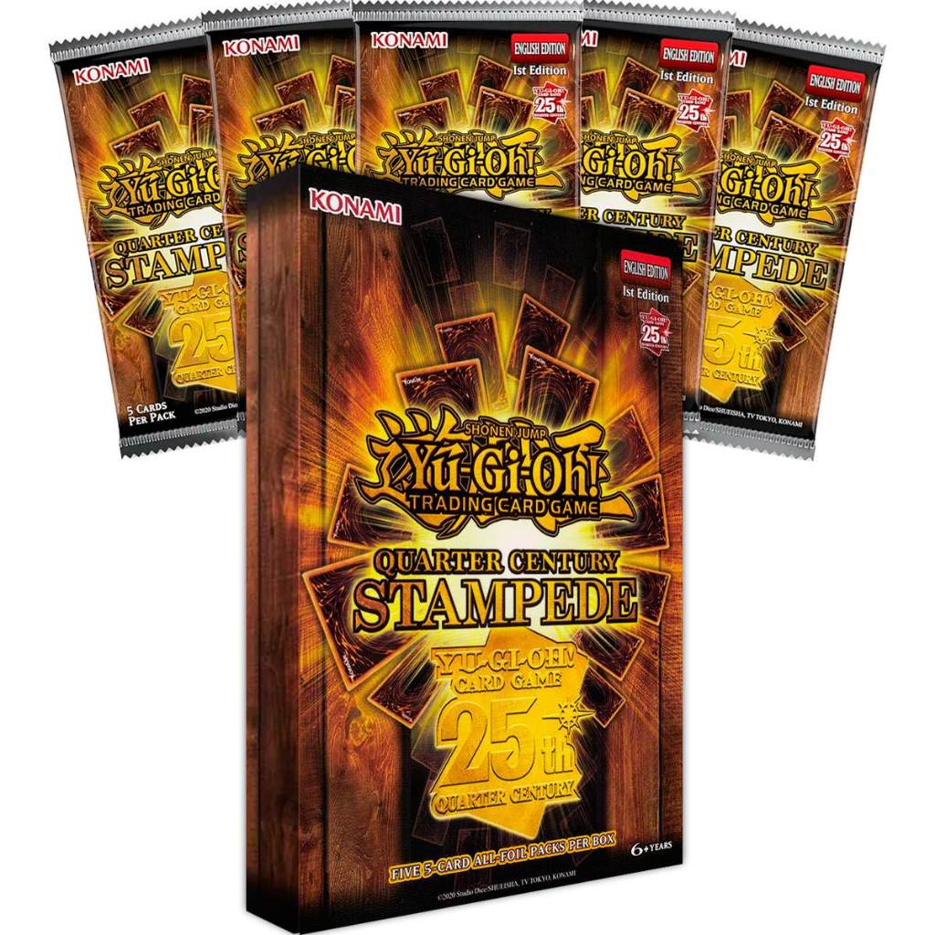 Yugioh Tuck Box Quarter Century Stampede 5 Booster Cartas Inglês Konami