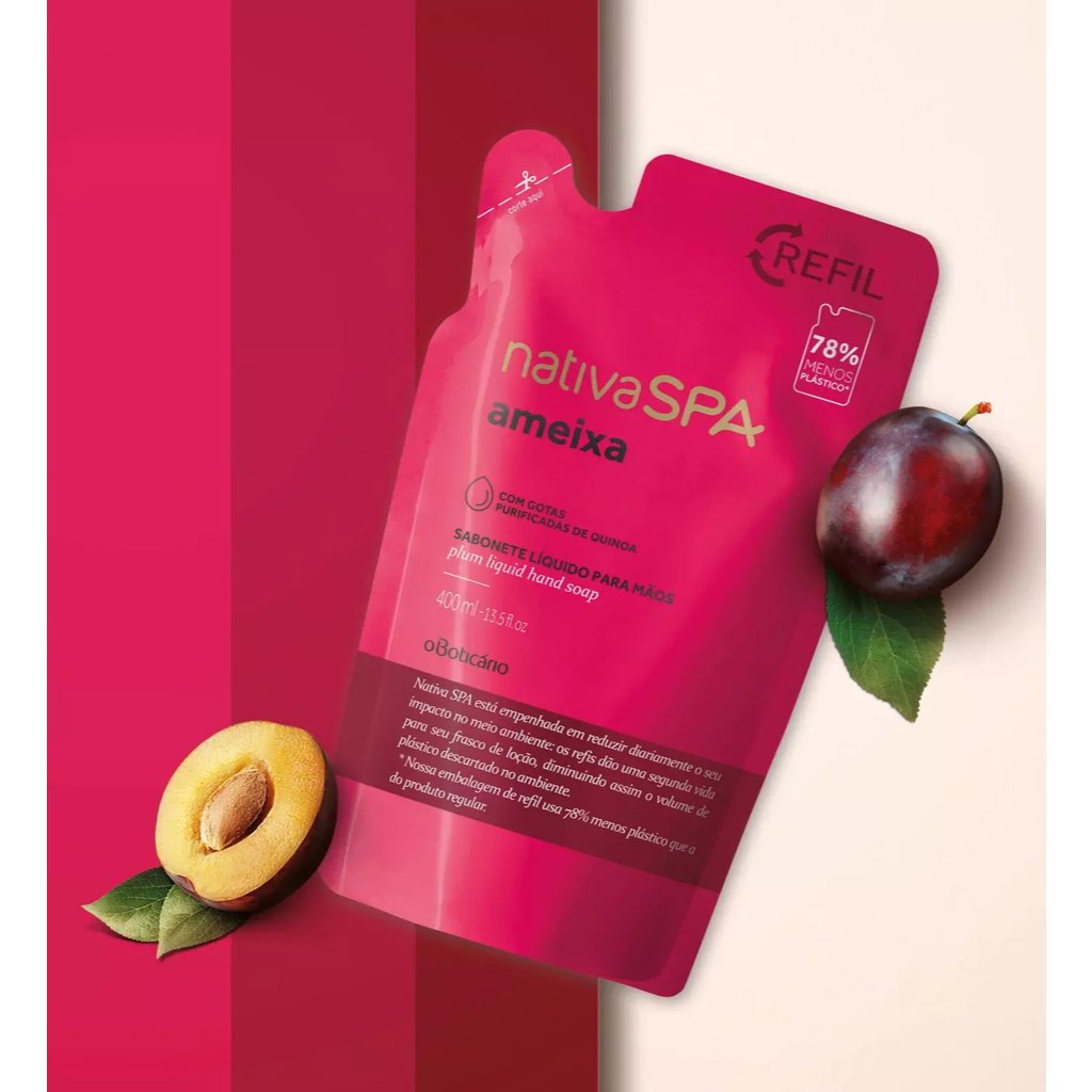 Refil Hidratante Corporal Ameixa Tradicional Nativa Spa 400ml em Oferta na Shopee