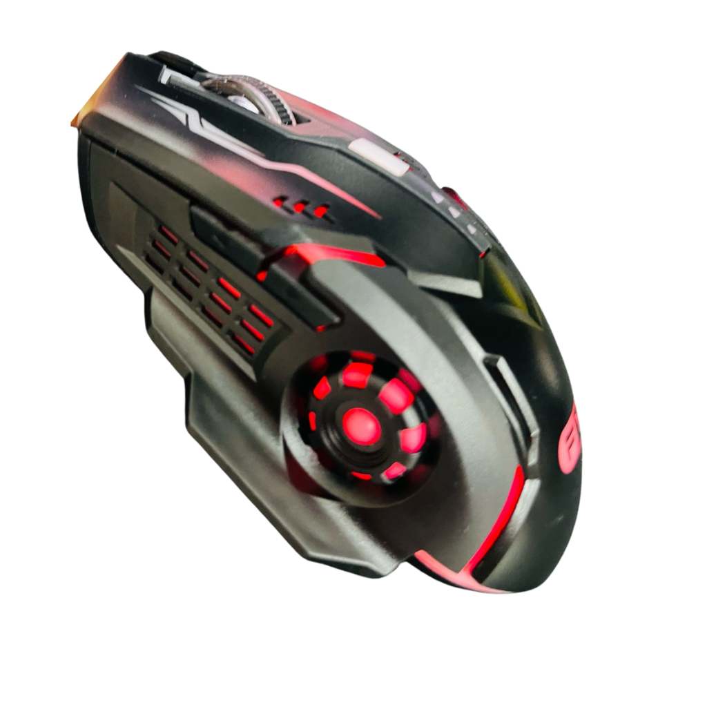 Mouse Gamer Óptico Profissional Led Rgb com Fio Usb 6 Botões 800 Até 3200 DPI Preto