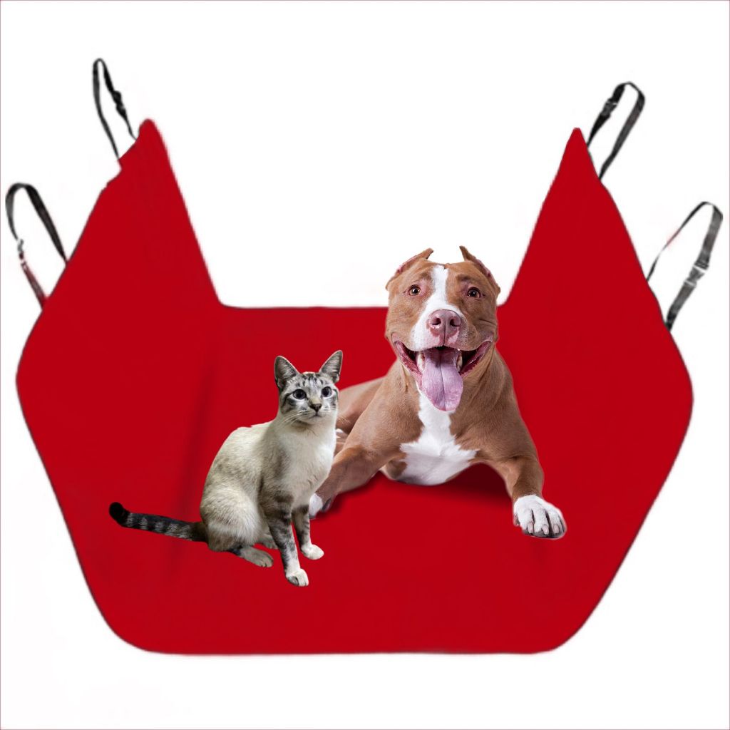 Capa Transporte Pet Em Couro Impermeável Cor Vermelha em Oferta na Shopee