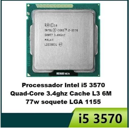 Processador Intel dual Core I5 3470 3570 LGA1155 3ª Gera 3.4 GHz OEM Gamer 4 Núcleos novo gamer