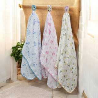 Kit 2 Toalha Fralda Bebê Luxo Estampada Fraldão Banho 70cm X 110cm Com Crochê em Oferta na Shopee