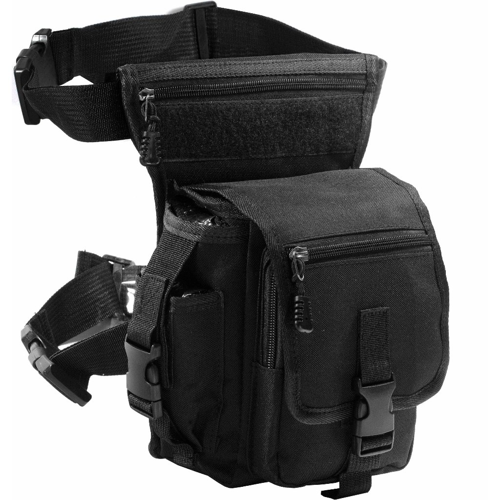 Bolsa Perna Bornal Tático Pochete Cartucheira  Porta Treco Moto Motoboy  Bc25