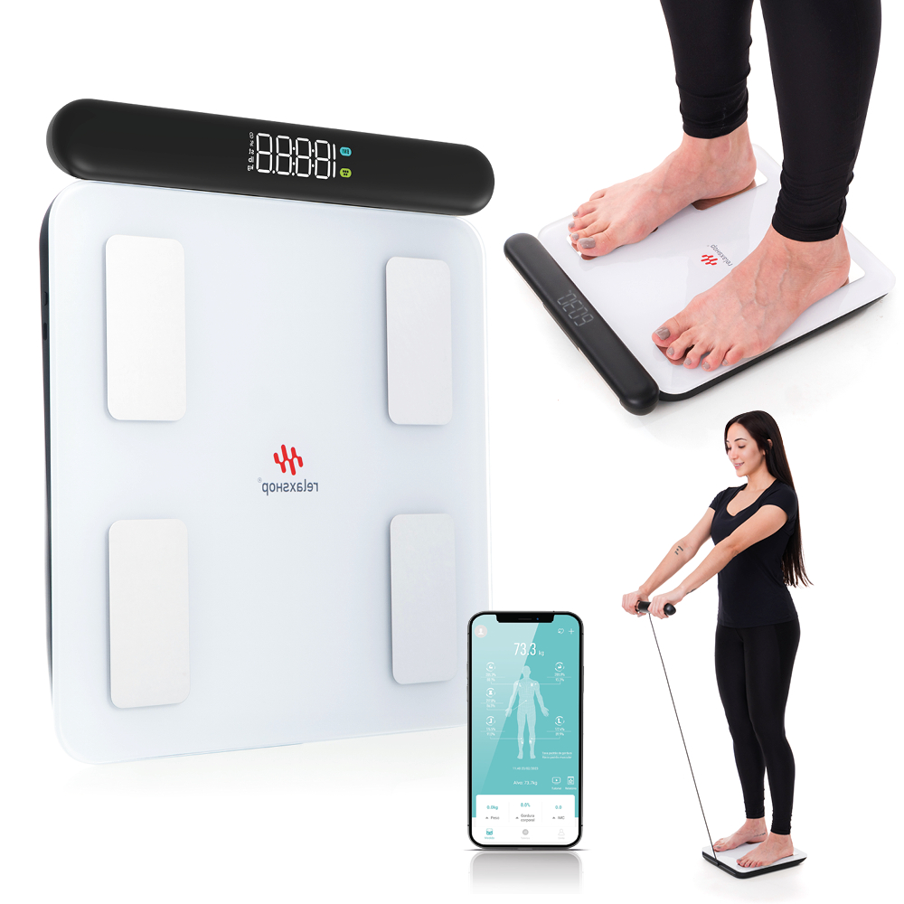Balança Bioimpedância Digital Corporal Inteligente Bio Slim em Oferta na Shopee