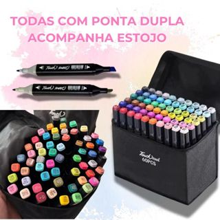 12/24 Cores Caneta Marcadora canetinhas coloridas Kit Com Ponta Dupla/marcador touch/canet...