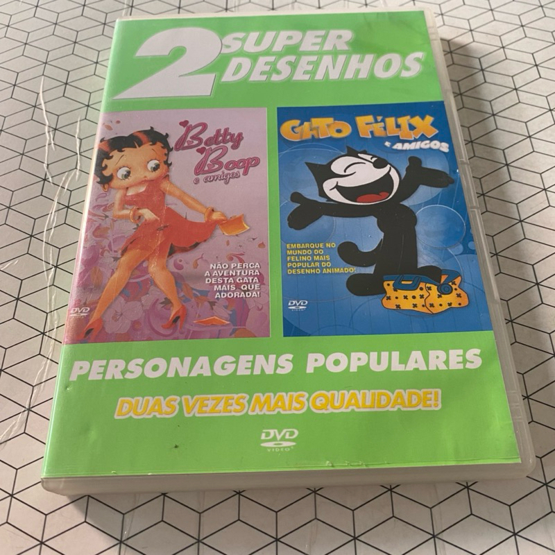 Dvd original 2 em 1 Betty Boop e amigos e Gato Felix e amigos