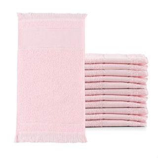 Kit 12 Toalhas Toalhinhas Para Lavado ou Manicuri 100% Algodão Super Macias 23cmx39cm Cor Rosa Baby em Oferta na Shopee