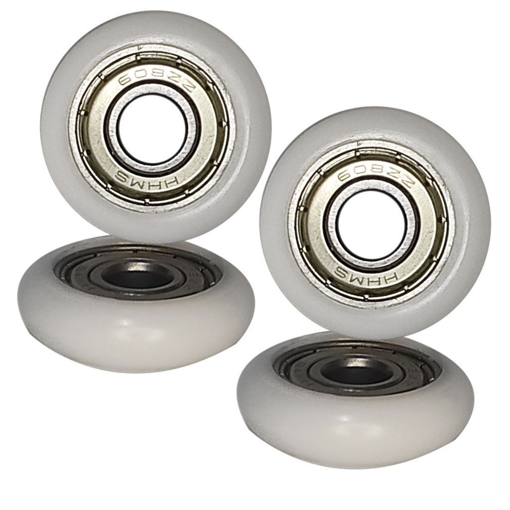 Roldana 30mm com rolamento 608 ZZ Kit 4 peças