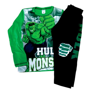 Conjunto infantil Pijama menino 100% algodão manga longa confortável passeio em Oferta na Shopee