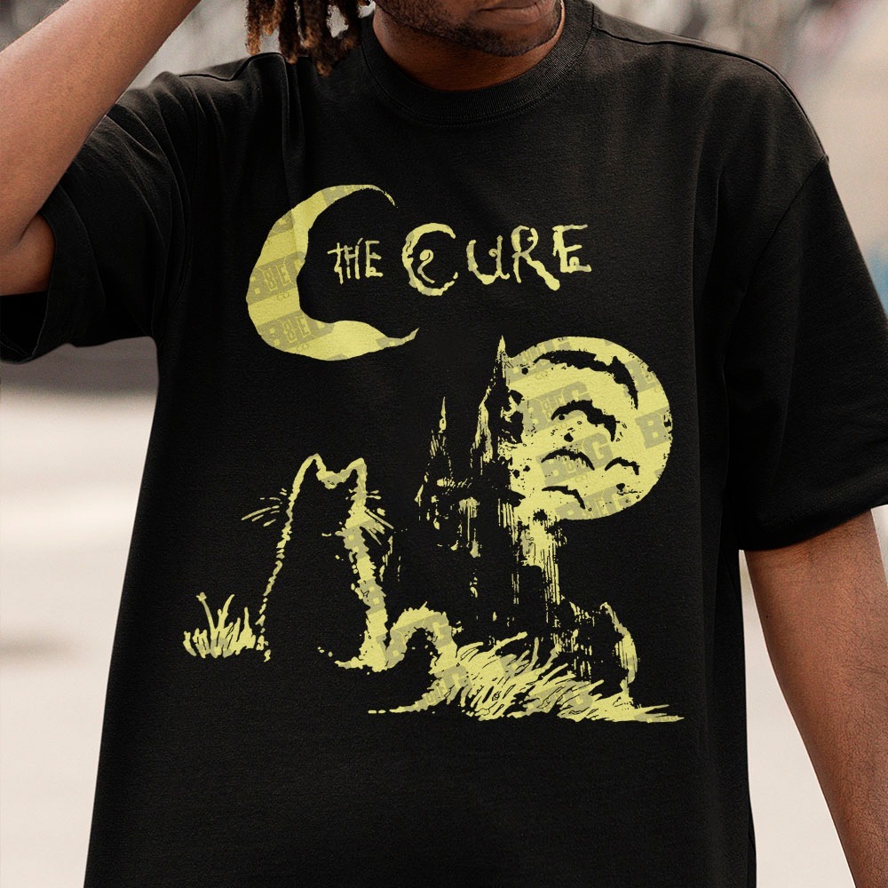 Camiseta Básica Camisa The Cure Rock Robert Moon Cat Gato Teen Britanico Unissex 100% Algodão - Envio Rápido - Big Vest