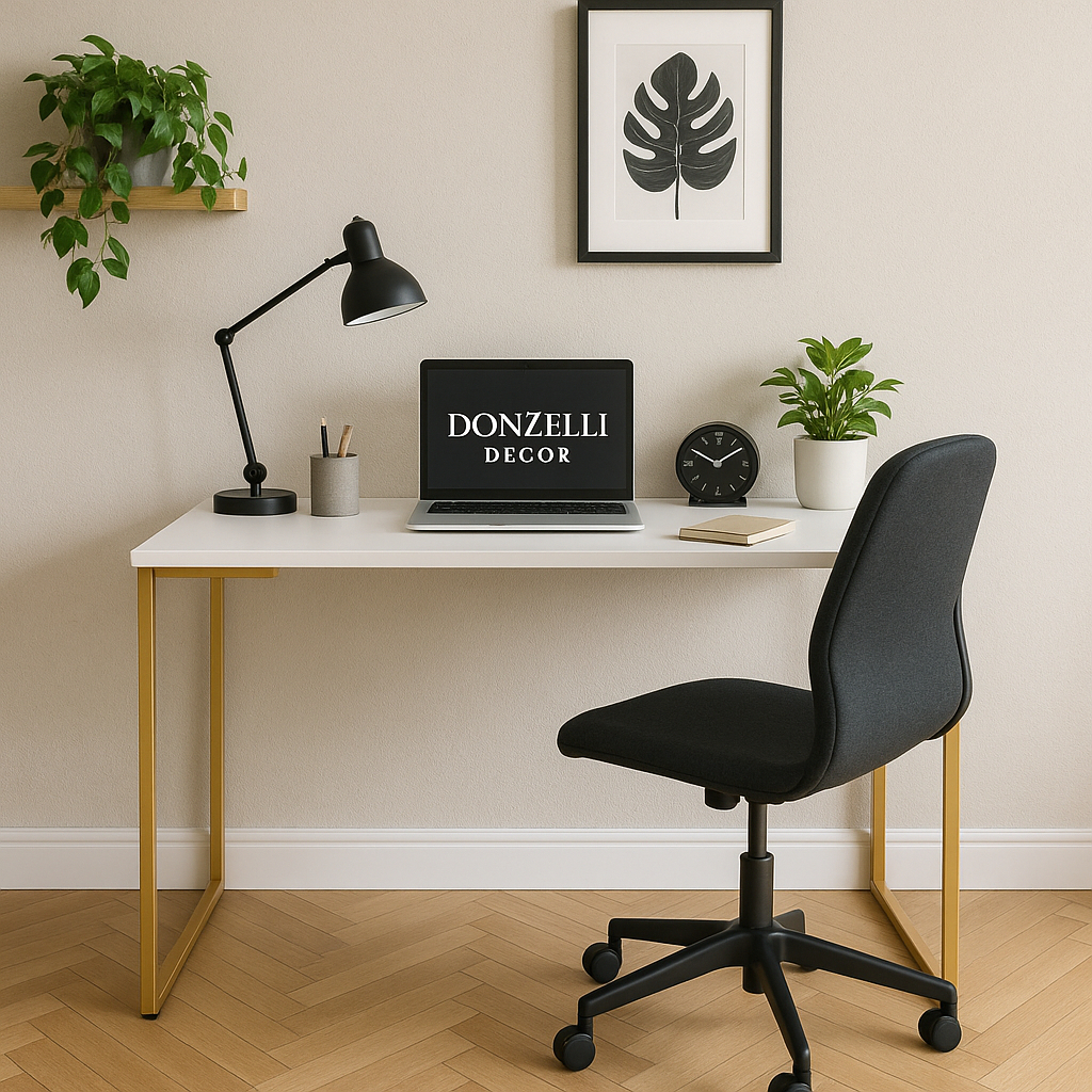 Escrivaninha Industrial Escritorio Home Office Mesa Notbook Computador Aço 100% MDF
