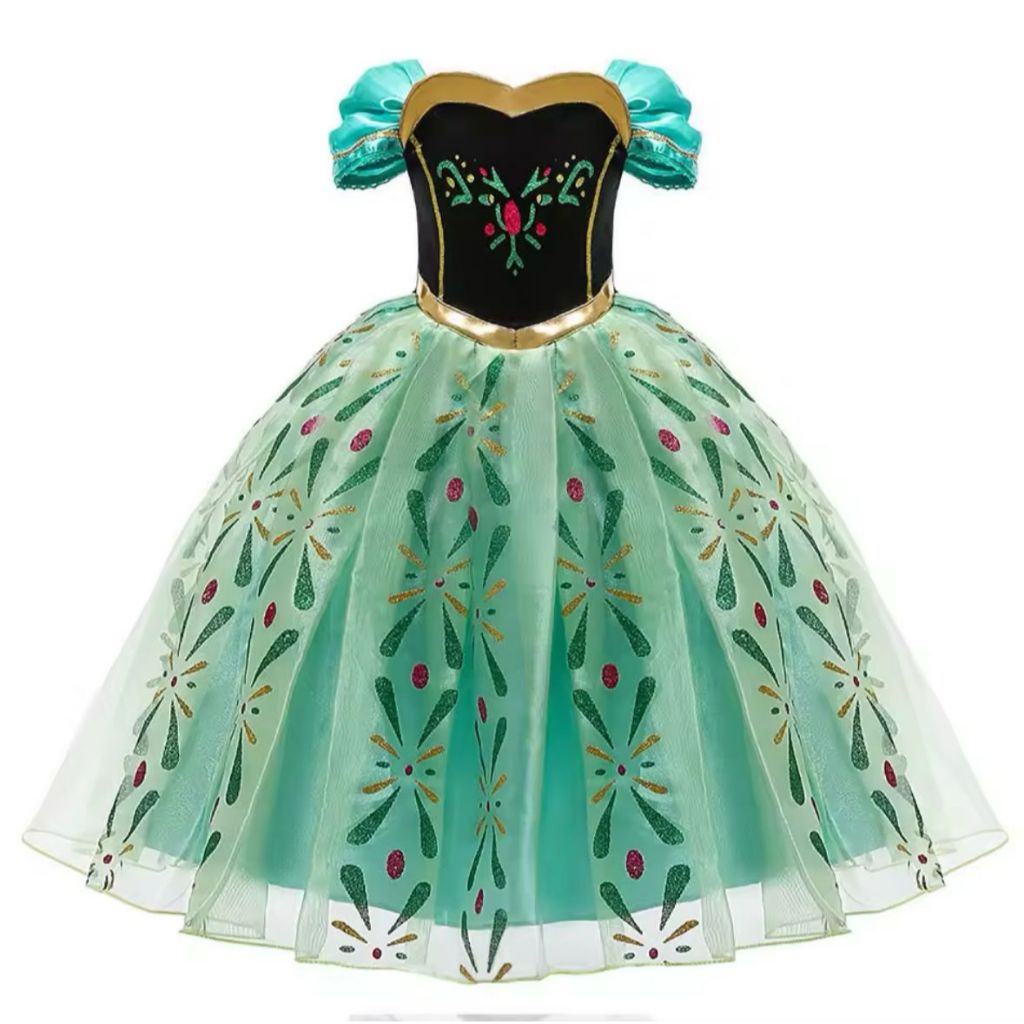 fantasia vestido infantil ana frozen festa criança princesa