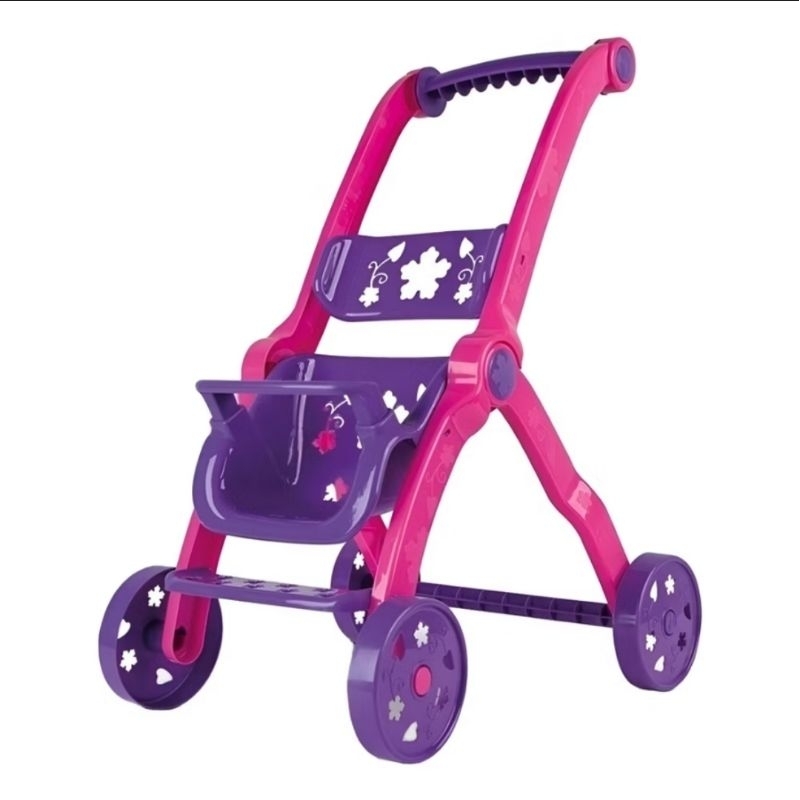 Carrinho de boneca carrinho passeio infantil para bonecas e bebe reborn