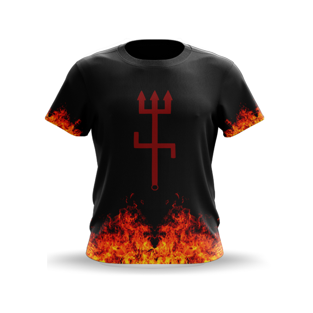 CAMISA EXU GARFO - UMBANDA/CANDOMBLÉ - TECIDO DRYFIT - SUBLIMADA - COD.041