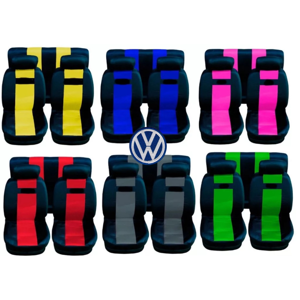Capa Banco Tecido Nylon Colorido VW SpaceFox Crossfox Gol Voyage Saveiro