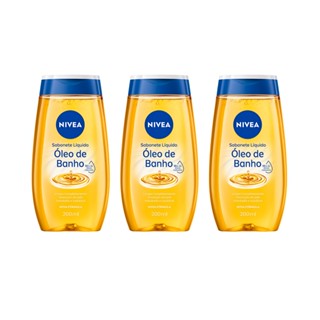 KIT NIVEA Sabonete Líquido Óleo de Banho 200ml - 3 Unidades