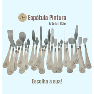 Espátula Pintura Textura Artística Aço Inox Decoração Pintura para bolo Espátula Pintura Confeiteira em Oferta na Shopee