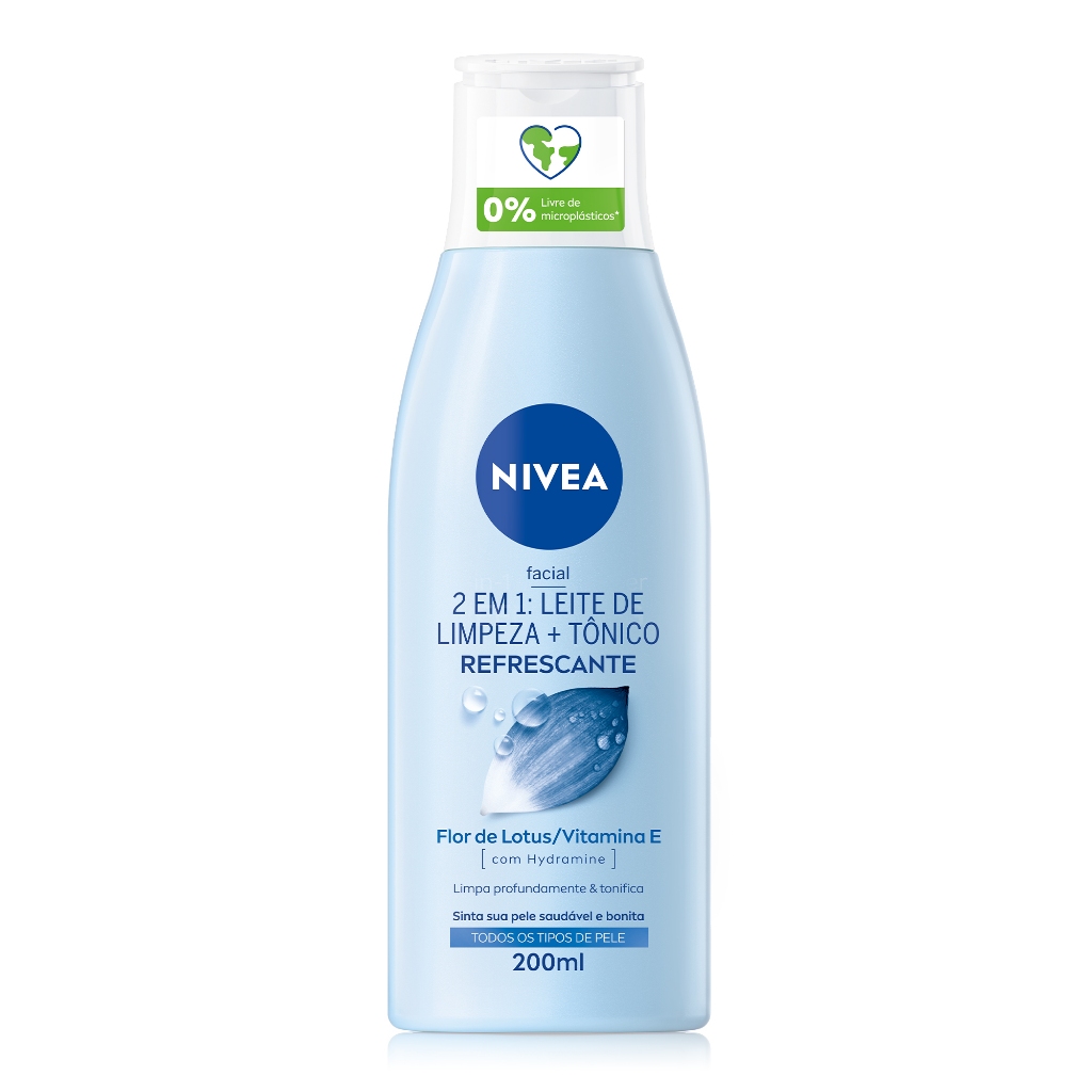 NIVEA Loção 2 em 1 Leite de limpeza + Tônico Refrescante 200 ml - Beauty