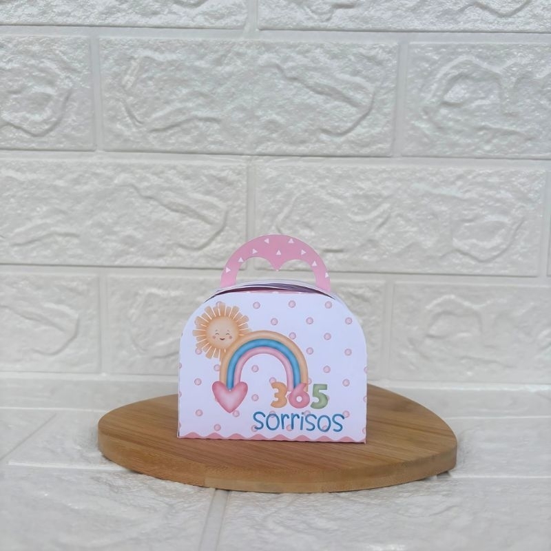 PEGUE E MONTE - Caixinha Maletinha personalizada 365 Sorrisos menina -  Lembrancinhas - Caixinhas para festa-Aniversário