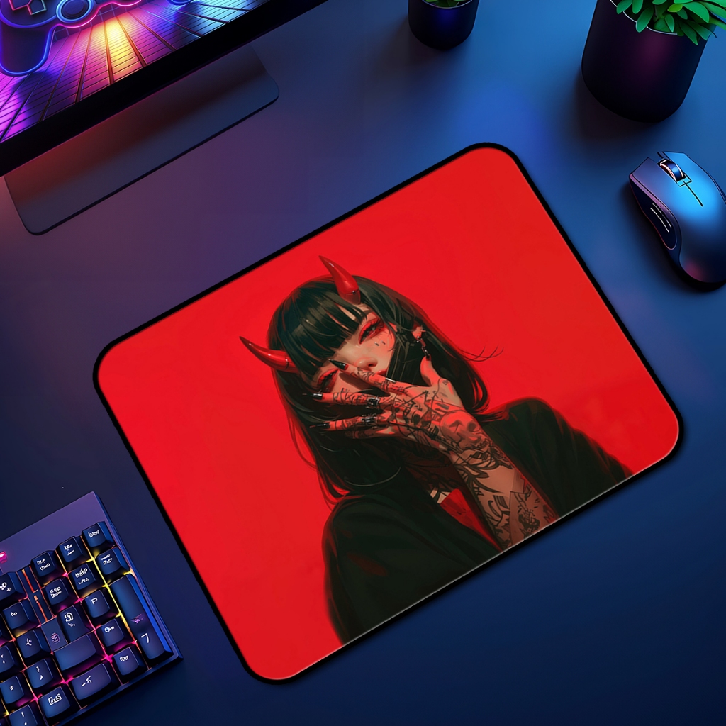 Mouse Pad Cute Anime Girl Quadrado Antiderrapante 24x26 Cm Premium Anime Borda Costurada q189 em Oferta na Shopee