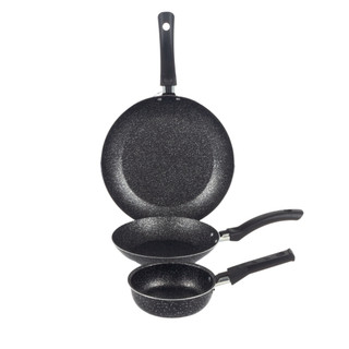 Jogo Frigideiras Francesas 3 Peças 14 16 18Cm Preto Nacional
