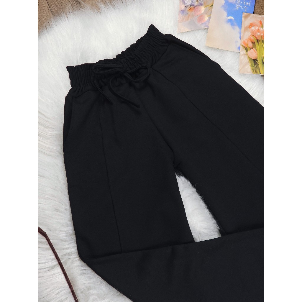 Calça Moletom Feminina Pantalona - Moda Gringa Casual Elegante (P M G GG) Moda Inverno