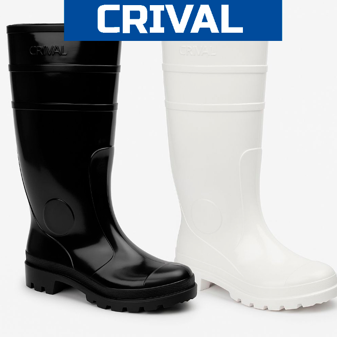 Bota PVC Cano Longo Sem Forro - CRIVAL CA 51209 em Oferta na Shopee