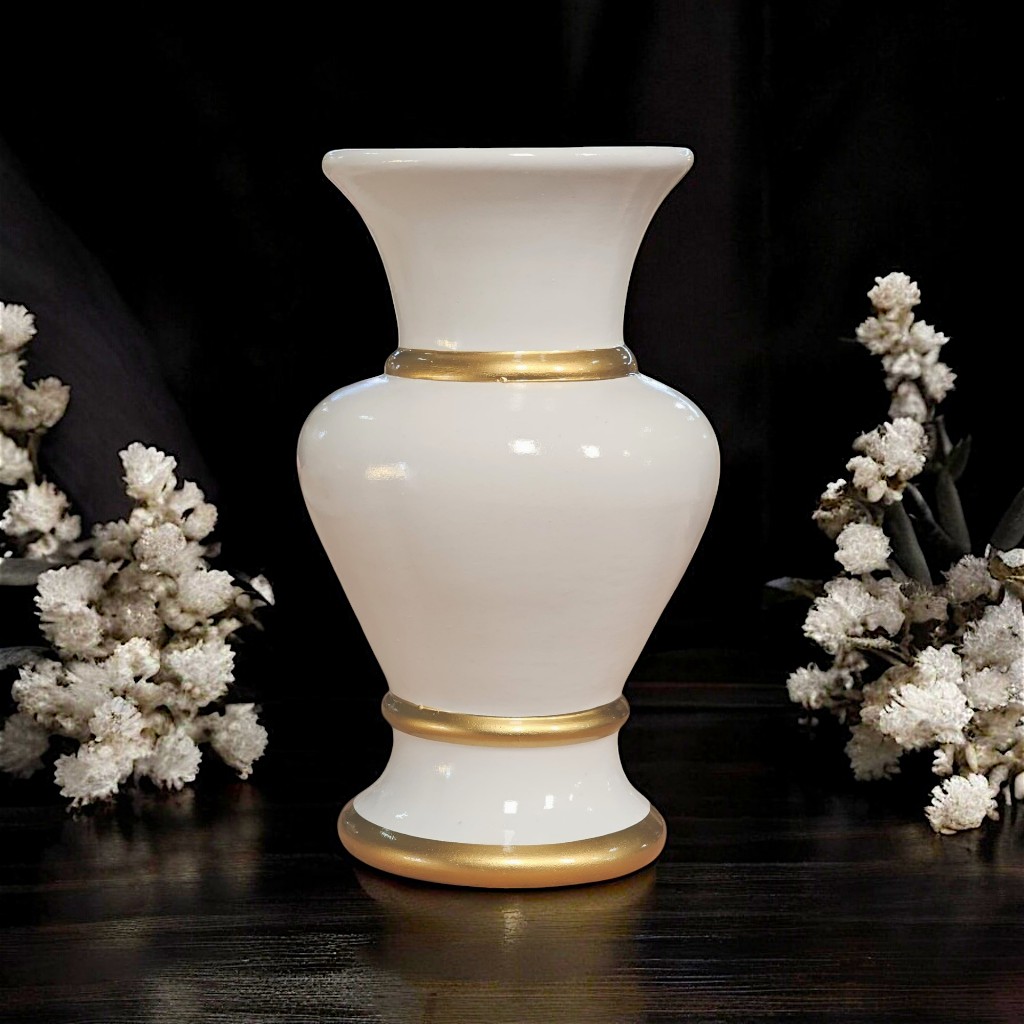 Vaso Nobre Unitário Cerâmica Decoração Festas Aniversário Arranjos Artificiais Diversas Cores