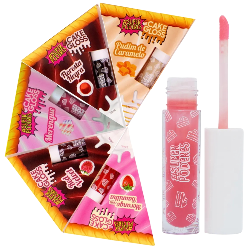 Lip Gloss Cake Vegano 5ml - Super Poderes