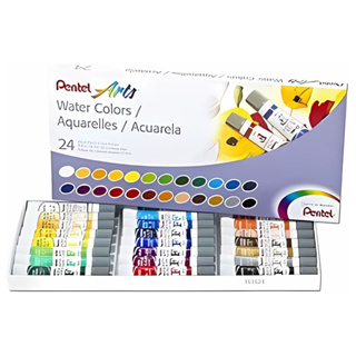 Tinta Aquarela Pentel 24 Cores WFRS-24 à Base de Água | Alta Pigmentação e Solubilidade em Oferta na Shopee