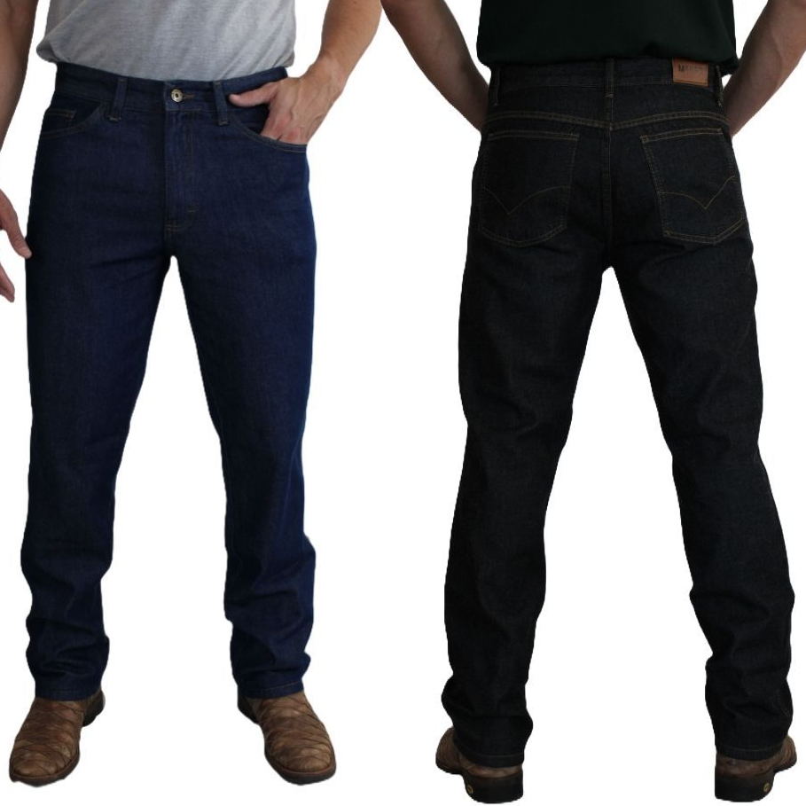 Kit 2 Calças Masculina Jeans Tradicional Corte Reto Promoção Uniforme Plus Size Premium em Oferta na Shopee