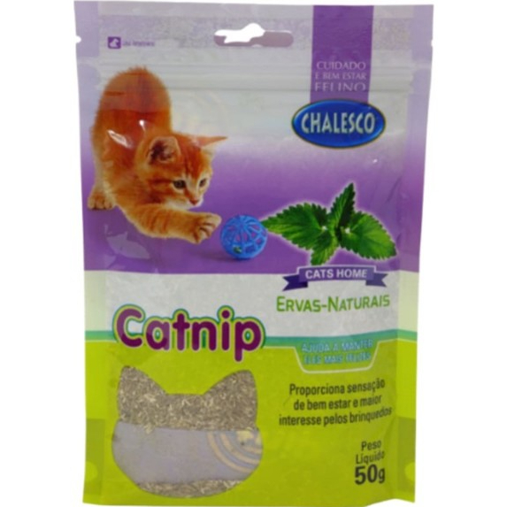 Catnip Ervas Naturais Para Gatos Relaxante Interativo 50g