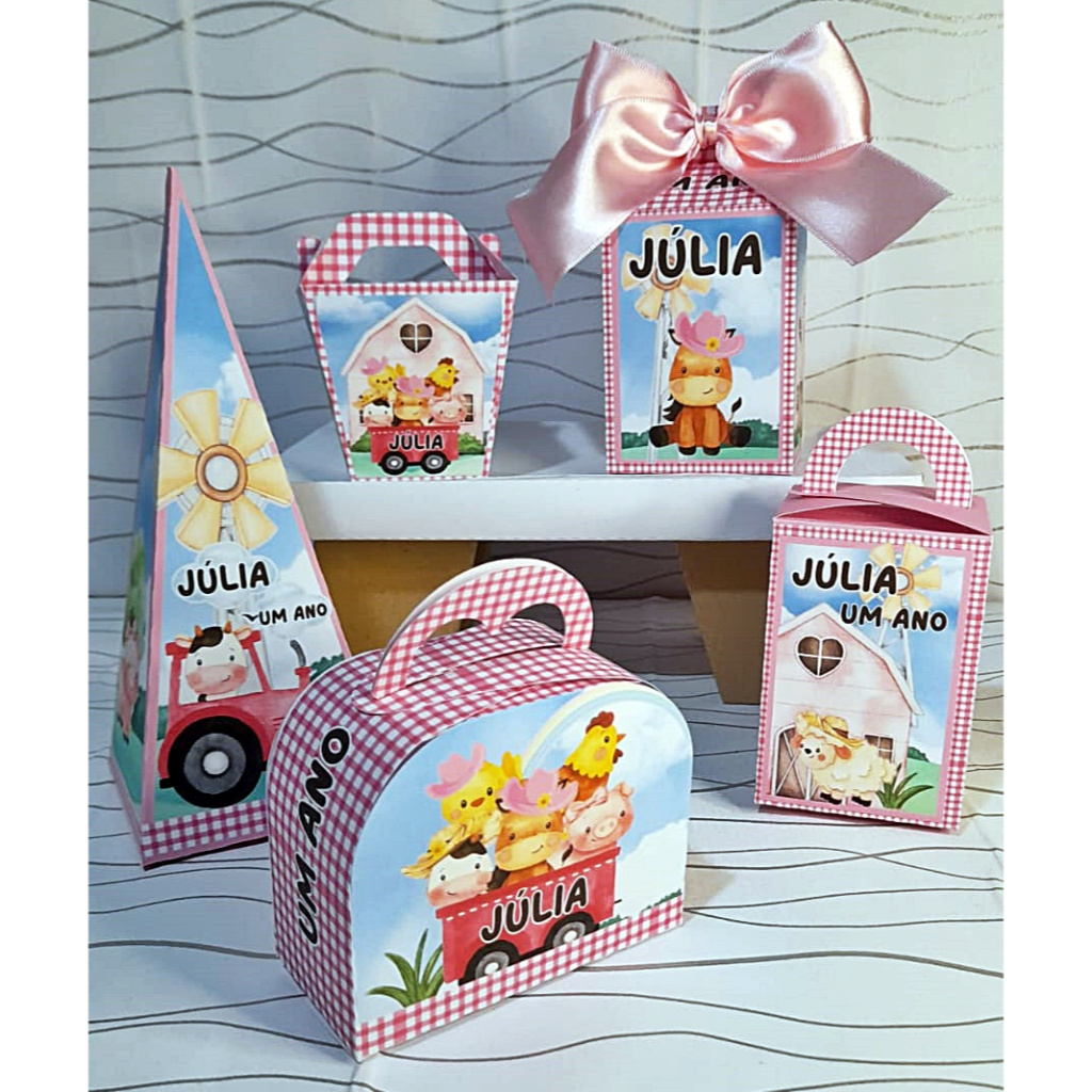 Personalizados Fazendinha Menina (PEGUE E MONTE) kit festa infantil - lembrancinha - aniversario