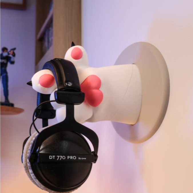 SUPORTE PARA HEADSET PATA DE GATO