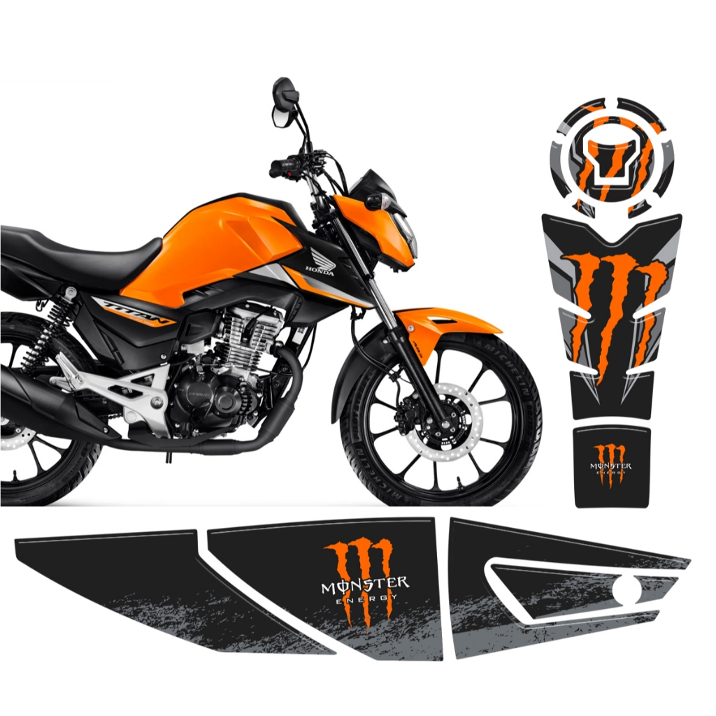 Adesivo Tanque Bocal Escap M02 Moto Titan Fan Start 160 2025