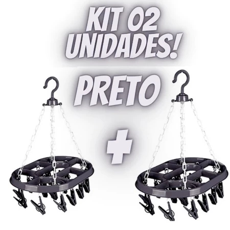 Kit 2 Varais de Roupa Íntima com 16 Prendedores Reforçados Para Calcinha Meia e Cueca Oval Prático em Oferta na Shopee
