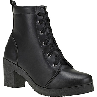 Coturno Feminino Casual Cano Médio Salto Bloco Confortável em Oferta na Shopee