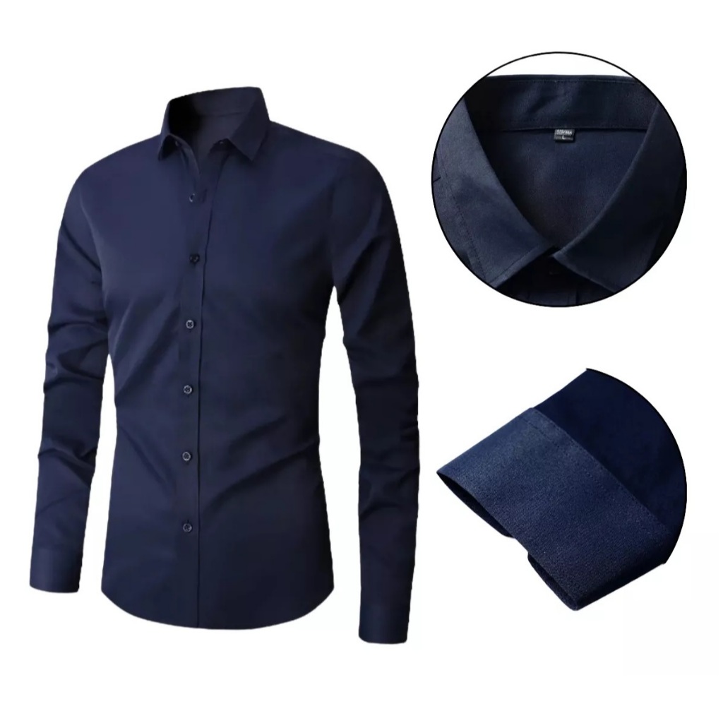 Camisa Social Manga Longa Slim fit - (Sem Bolso) - Liquidação