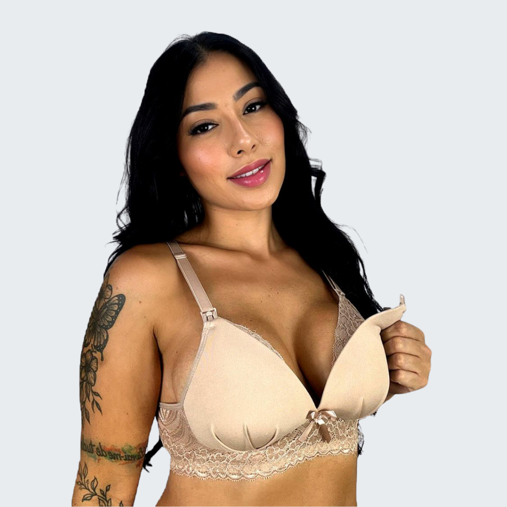 Sutiã de Amamentação com Bojo Soft e Renda para Gestante Maternidade e Pós Parto em Oferta na Shopee