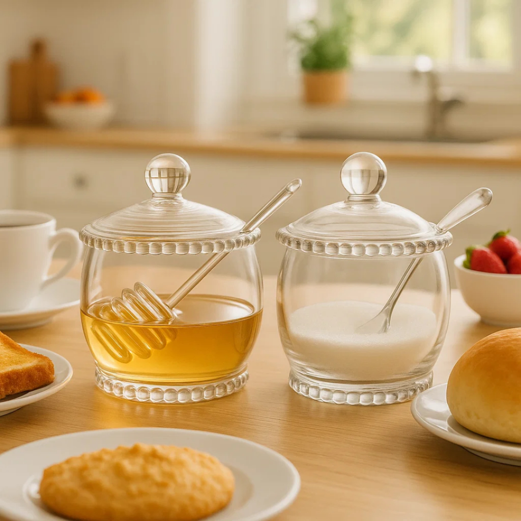 Kit Meleira + Açucareiro Pearl de Cristal - Wolff