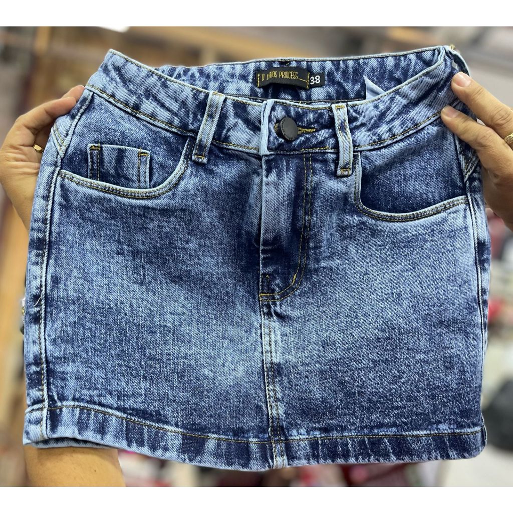 SAIA JEANS COM ELASTANO MARMORIZADA CINTURA ALTA MODELAGEM EMPINA BUMBUM em Oferta na Shopee