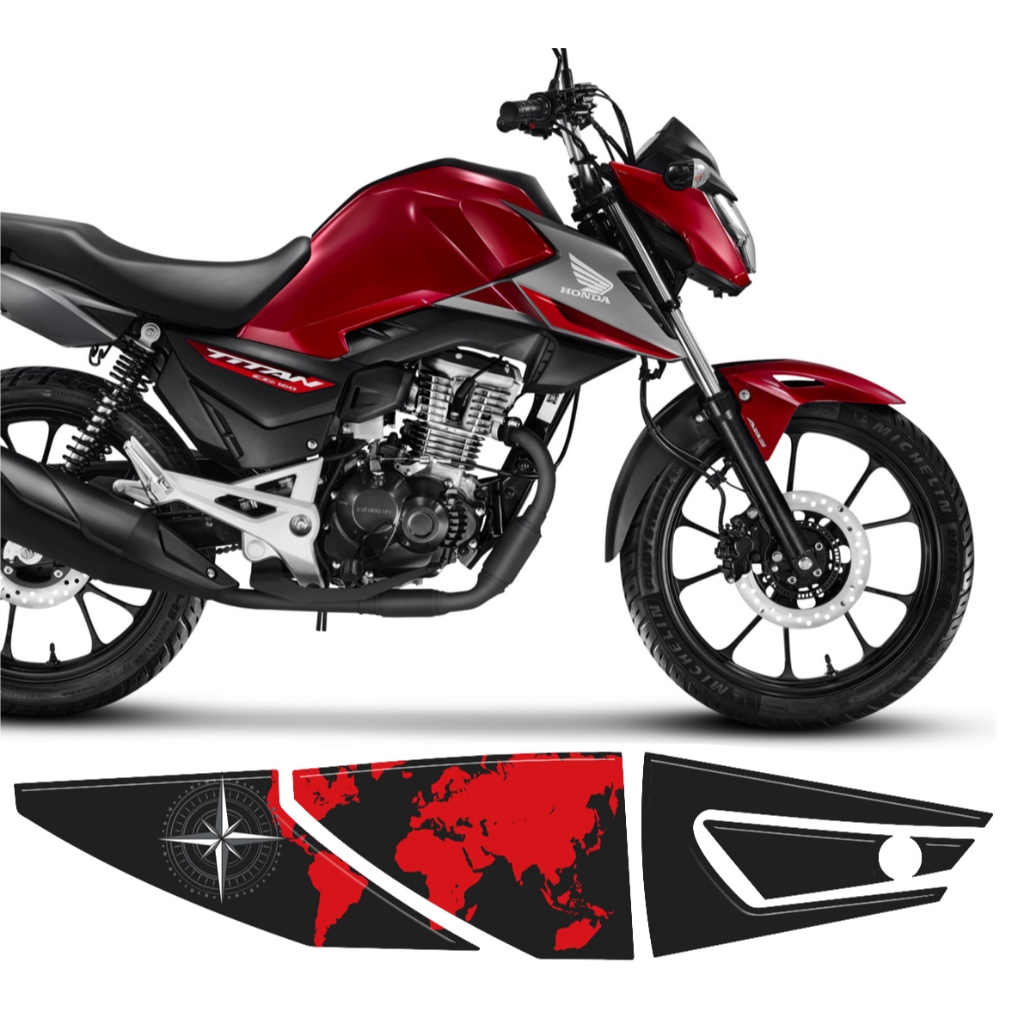 Adesivo Protetor 3D Escap M01 Moto Titan Fan Start 160 2025