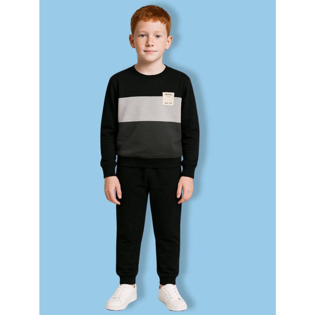 Conjunto Infanti Menino Moletom Premium Peluciado: Quentinho, Estiloso e Confortável!