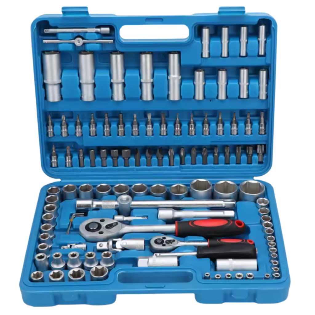 Kit de Ferramentas 108 ou 53 Peças Soquete Sextavado Catraca Chave Maleta Multi-função Pro...