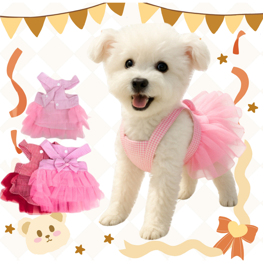 Vestido Para Pets Look De Festa, Verão E Samba Para Cães E Gatos em Oferta na Shopee