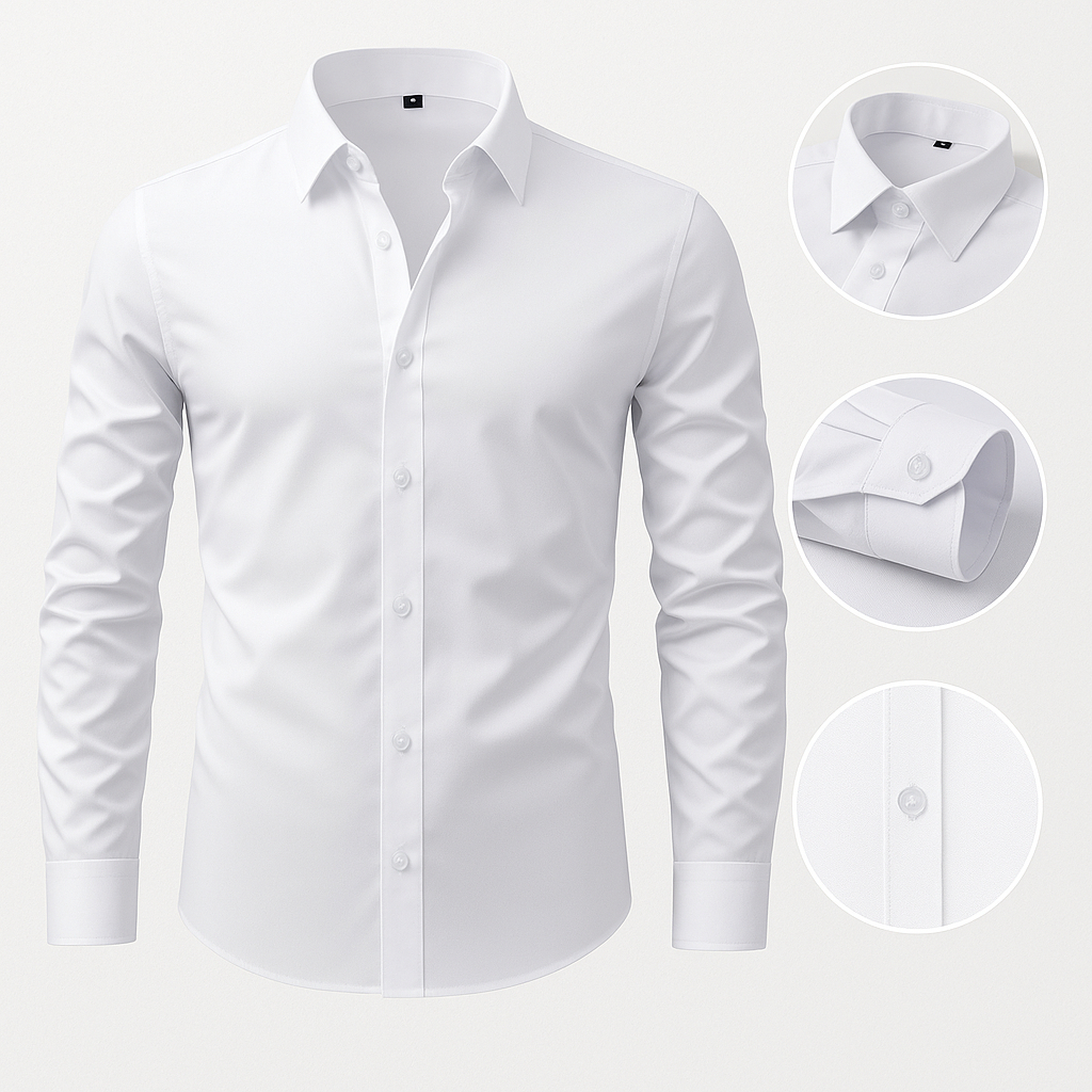 Camisa Social Masculina Slim Padrão Italiano Executiva de Luxo